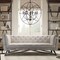 Armen Living Regis Cream Sofa With Pine Frame And Gunmetal Legs LCRE3CR - alternate 3